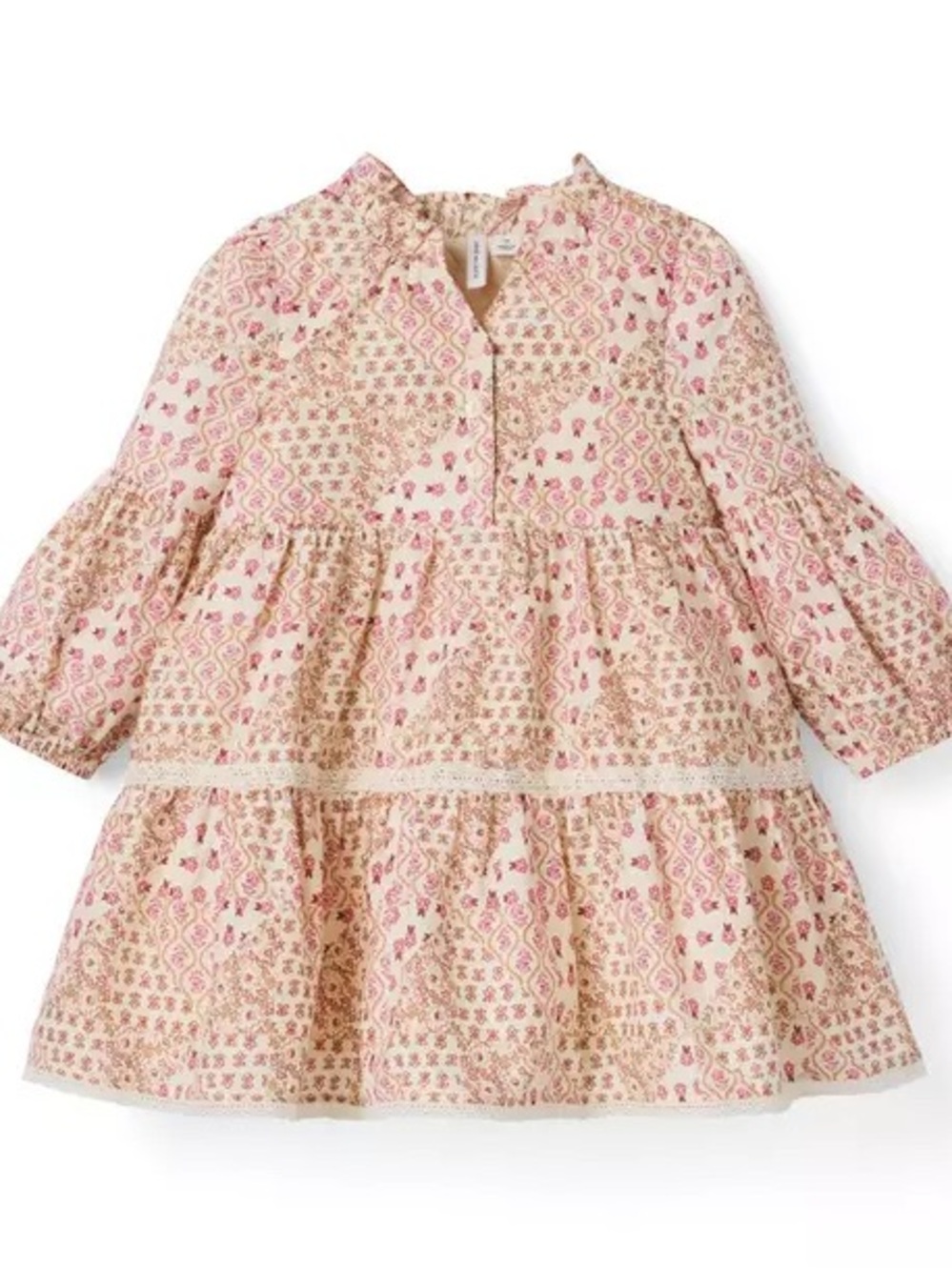Janie and Jack Patchwork Floral Tiered Dress